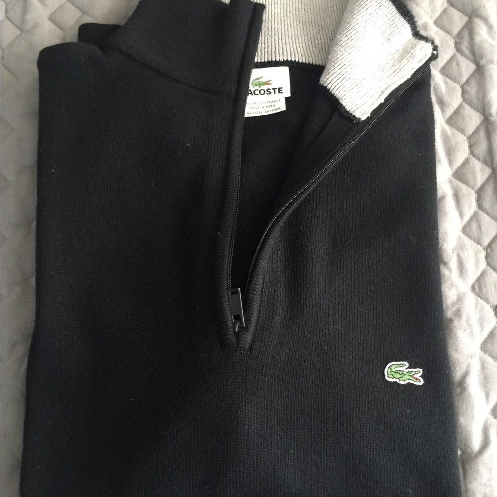Men’s black Lacoste sweater